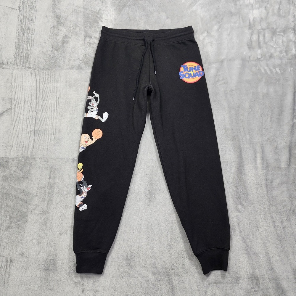 Space Jam‎ Pants Mens M Black Fleece Jogger Tune Squad Looney Tunes A New Legacy